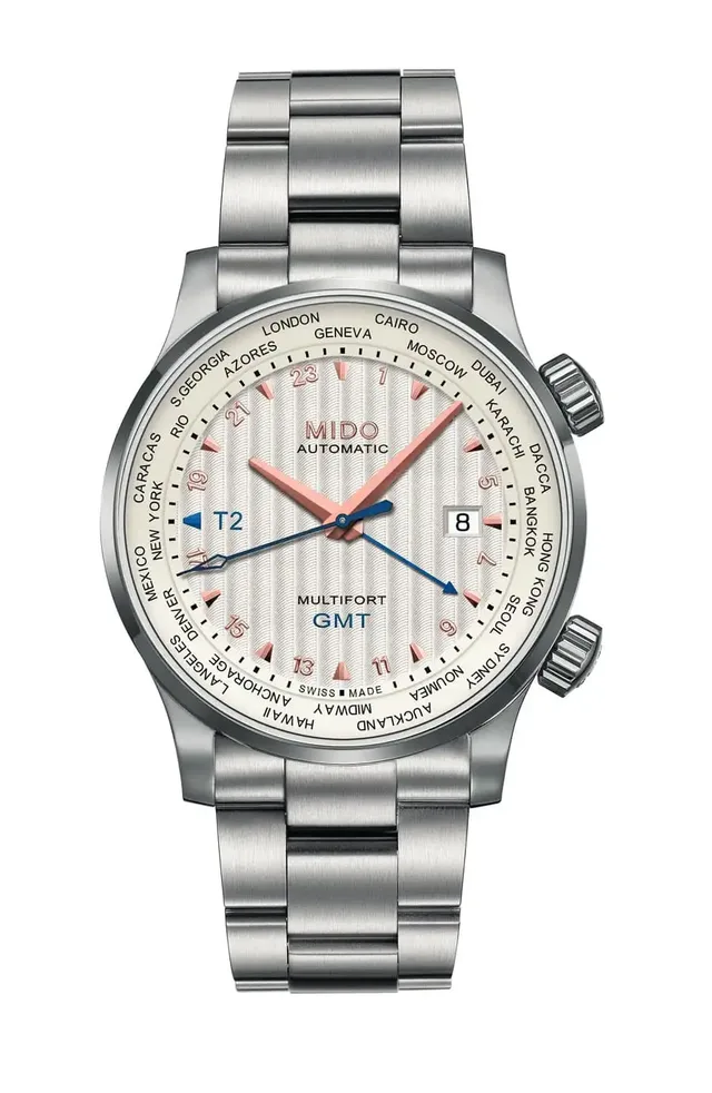 Mido: Multifort GMT, Edelstahl