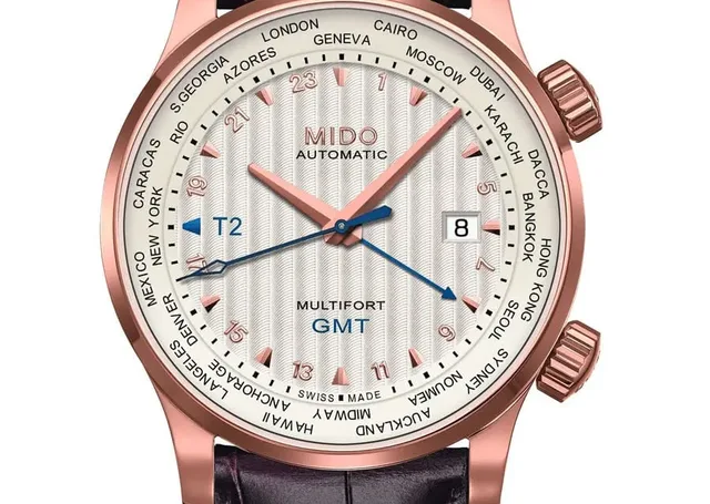 Mido: Multifort GMT, roségold beschichtet