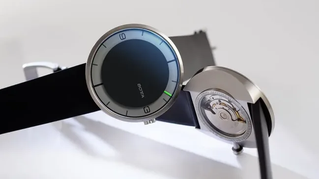 Botta Design: Nova Zeitraumuhr, Stahlgehäuse