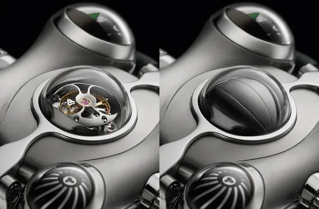 MB&F: HM6 Space Pirate, Tourbillon mit schließbarer Kuppel