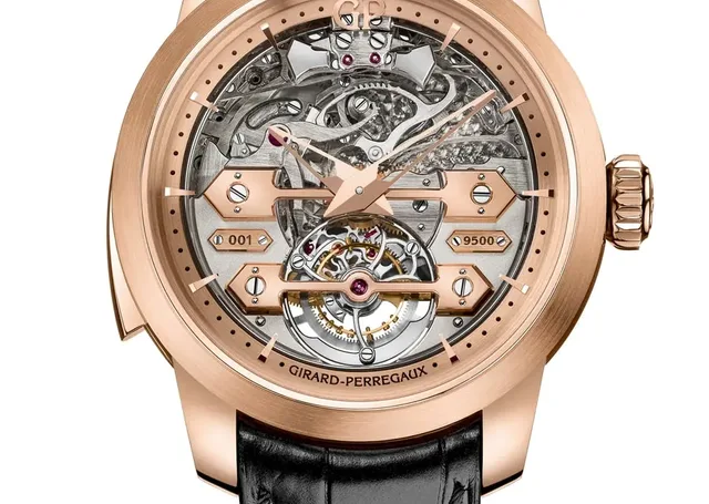 Girard-Perregaux: Minutenrepetition Tourbillon mit Goldbrücken, Frontaufnahme