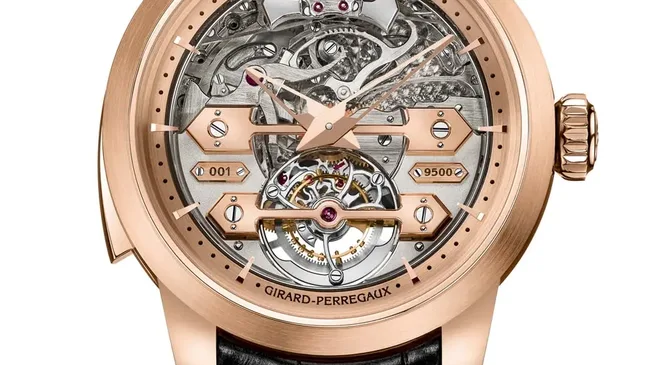 Girard-Perregaux: Minutenrepetition Tourbillon mit Goldbrücken, Frontaufnahme