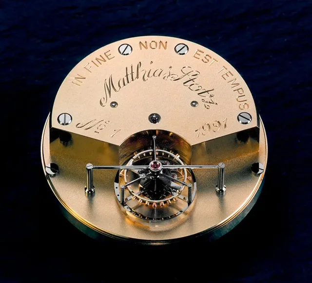 Dieses Tourbillon war das Gesellenstück von Matthias Stotz und legte den Grundstein für seine Karriere.
