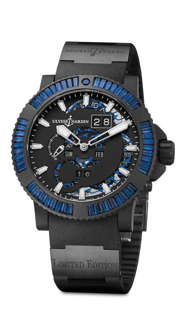 Ulysse Nardin: Marine Perpetual mit blauen Saphiren