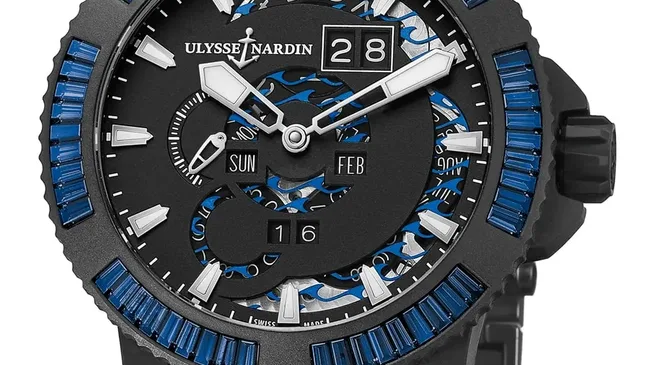 Ulysse Nardin: Marine Perpetual mit blauen Saphiren