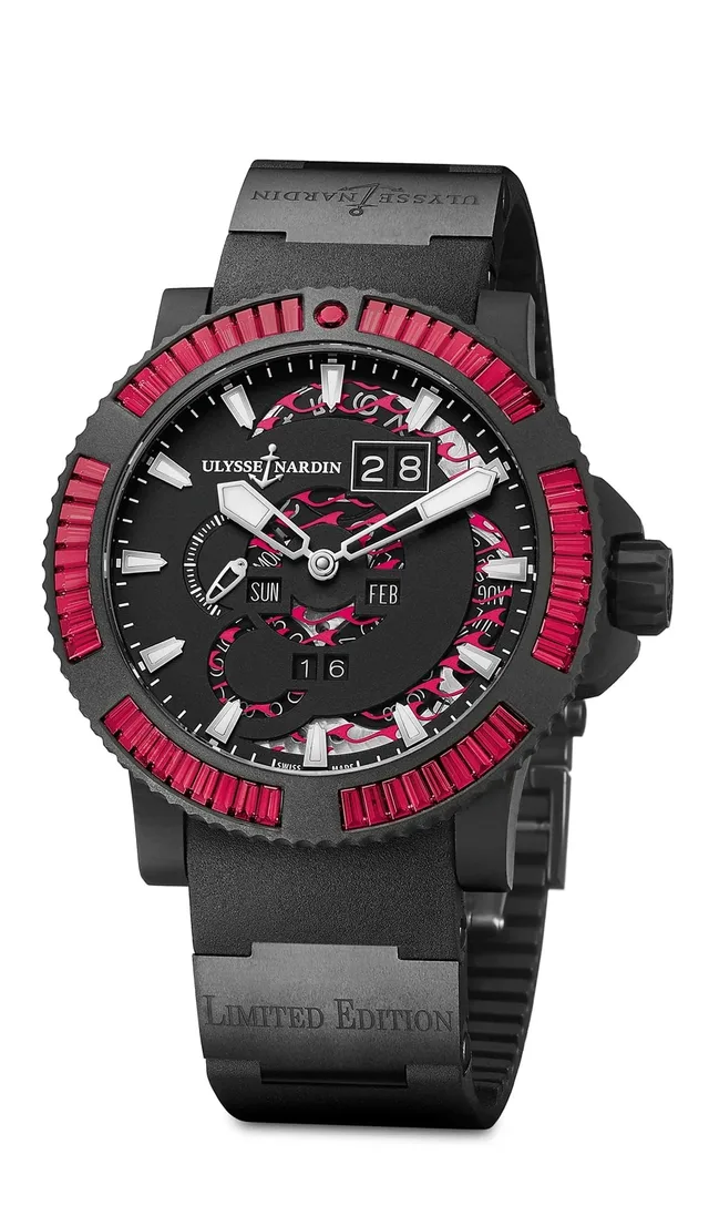 Ulysse Nardin: Marine Perpetual mit roten Saphiren