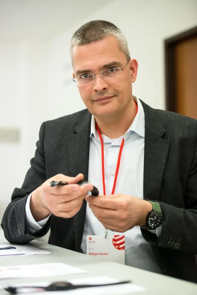 Rüdiger Bucher bei der Jurysitzung des Red Dot Design Awards 2015