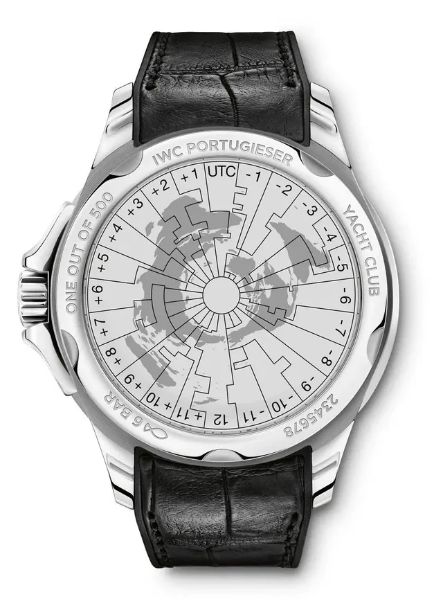 Rückseite der IWC Portugieser Yacht Club Worldtimer