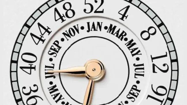 Vacheron Constantin: Doppelkalender zeigt die Monate und Kalenderwochen des Jahres an.