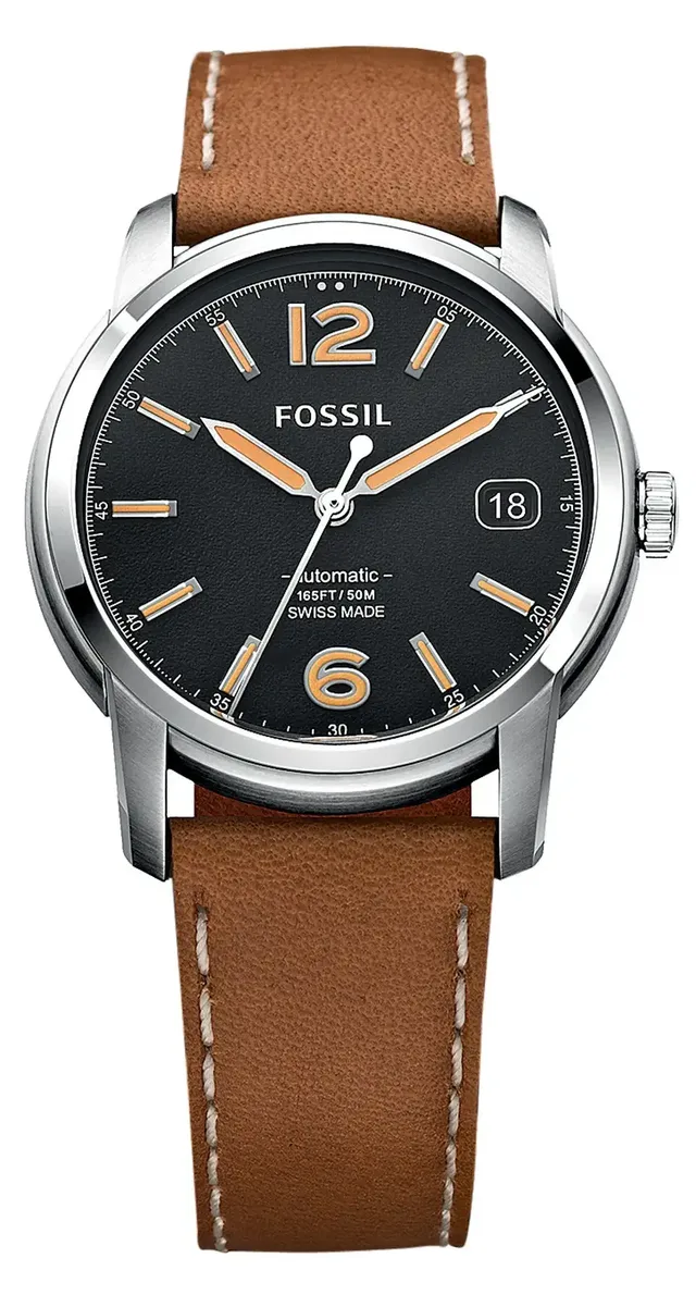 Auch bei Fossil selbst gibt es eine Swiss-Made-Familie mit Automatikuhren aus der eigenen Schweizer Fertigungsstätte.
