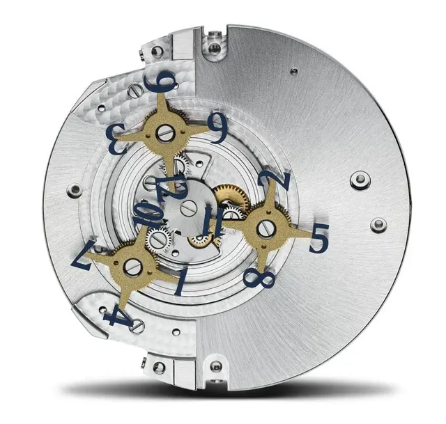 Das Stundenrad des Automatikkalibers Vacheron Constantin 1120 AT trägt die drei Karussells mit den Stundenziffern.