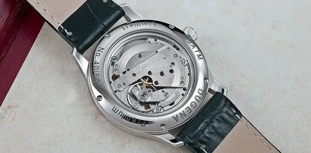 PUW-Kaliber aus den 1970er-Jahren in einer modernen Dugena-Uhr