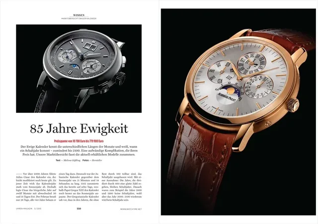 UHREN-MAGAZIN 5/2015: Marktübersicht Ewige Kalender