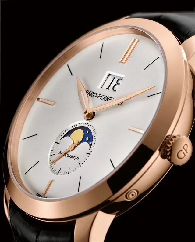 Girard-Perregaux: 1966 Großdatum und Mondphasenanzeige, Roségold