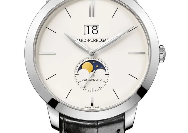 Girard-Perregaux: 1966 Großdatum und Mondphasenanzeige, Weißgold
