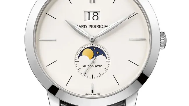 Girard-Perregaux: 1966 Großdatum und Mondphasenanzeige, Weißgold