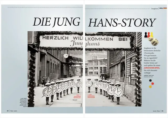 Uhrenmarke Junghans Spiel aus Chronos 5.2015, Deckblatt