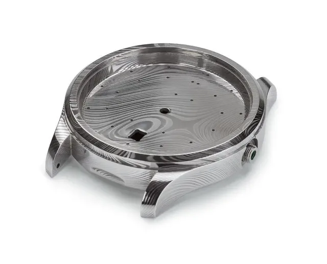 Das Gehäuse mit integriertem Zifferblatt ohne Hartstoffbeschichtung