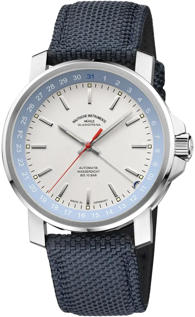 Mühle-Glashütte: 29er Zeigerdatum mit Natoband