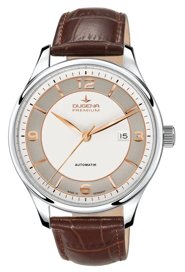 Dugena Premium: Epsilon Automatik in Bicolor mit Lederband