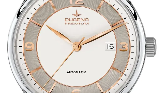 Dugena Premium: Epsilon Automatik in Bicolor mit Lederband