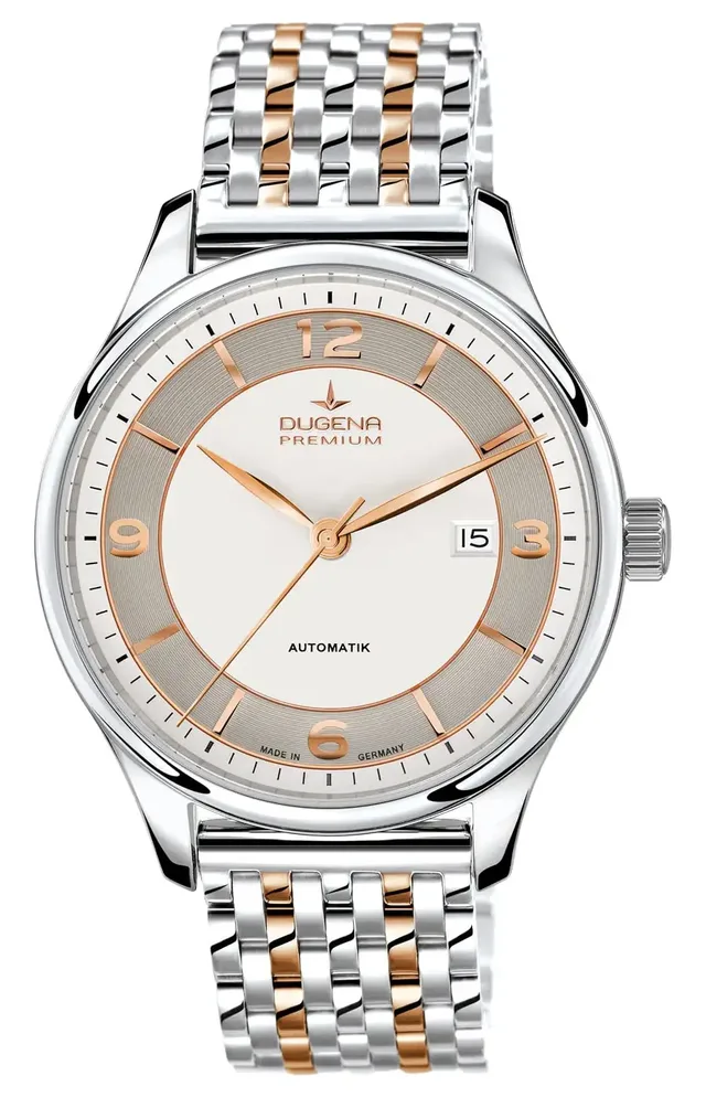 Dugena Premium: Epsilon Automatik in Bicolor mit Stahlband