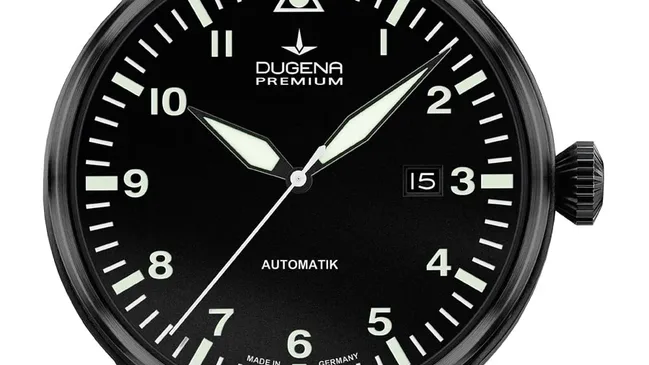 Dugena Premium: Kappa Airtrip schwarz beschichtet mit braunem Lederband