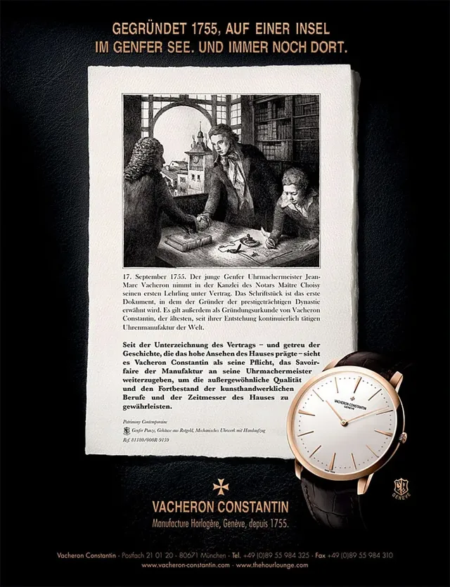 Werbung von Vacheron Constantin