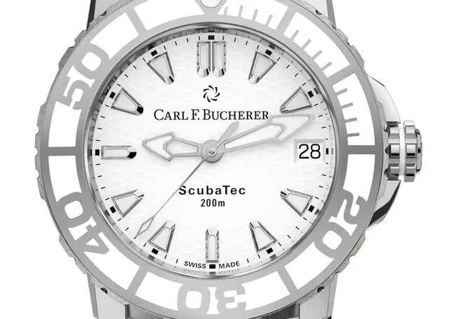 Carl F. Bucherer: Patravi ScubaTec White mit Kautschuk-Armband