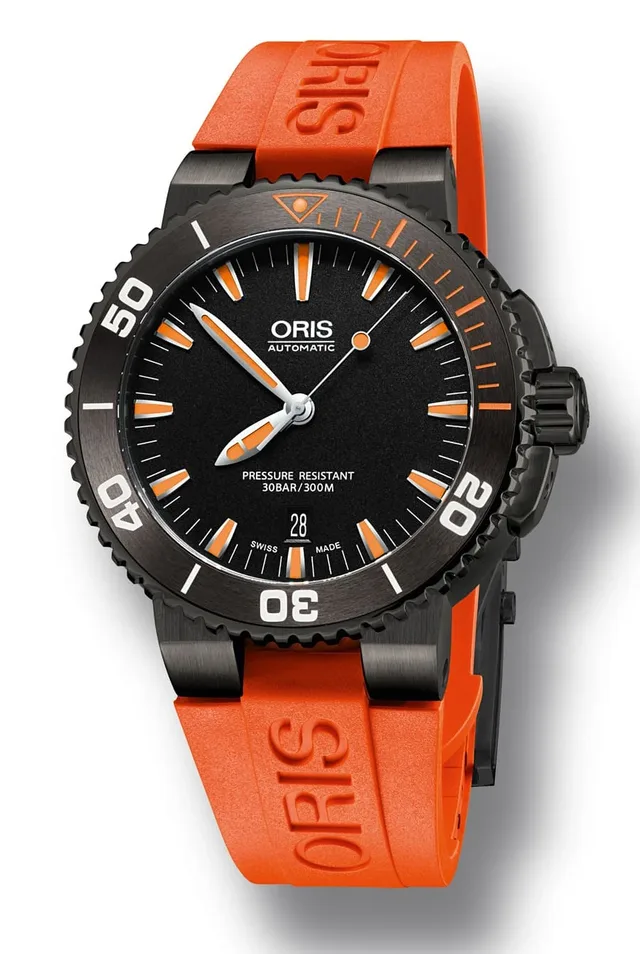Oris: Aquis Date in Orange