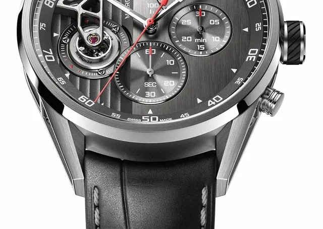 TAG Heuer: Carrera Mikropendulum, 45 Millimeter, Titan, 29.500 Euro