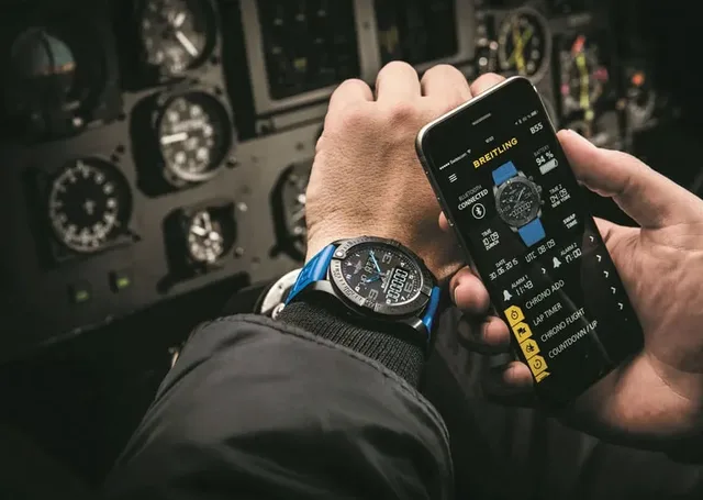 Exospace B55: Den Smartchronographen betrachtet Breitling als Instrument für die Luftfahrtprofis der Zukunft.