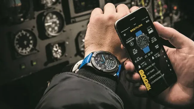 Exospace B55: Den Smartchronographen betrachtet Breitling als Instrument für die Luftfahrtprofis der Zukunft.
