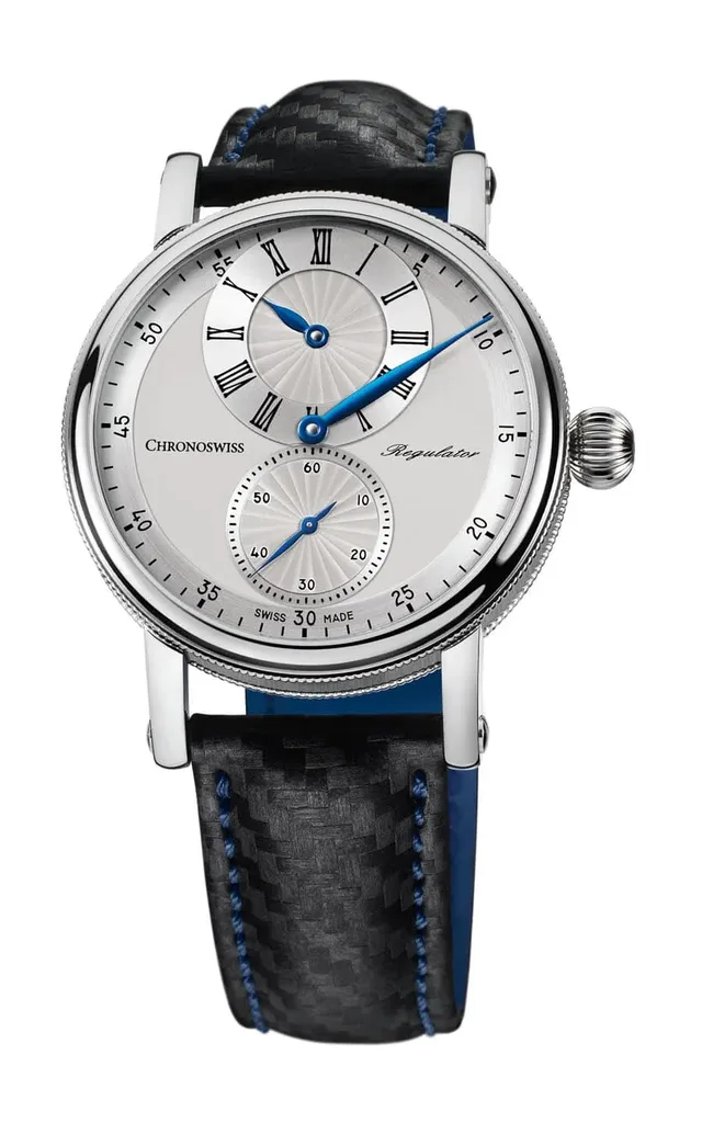 Chronoswiss: Sirius Regulator Classic in den Farben Silber und Blau