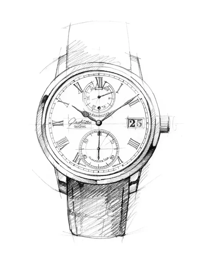 Entwurf der Senator Chronometer von Glashütte Original