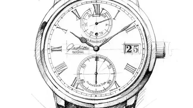 Entwurf der Senator Chronometer von Glashütte Original