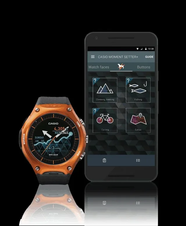 Die Casio WSD-F10 funktioniert perfekt mit Android-Smartphone