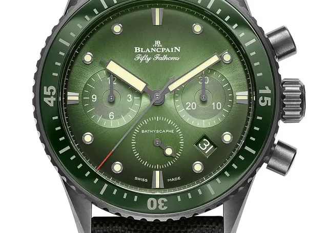 Blancpain Fifty Fathoms Bathyscaphe Chronograph Flyback Green Dial