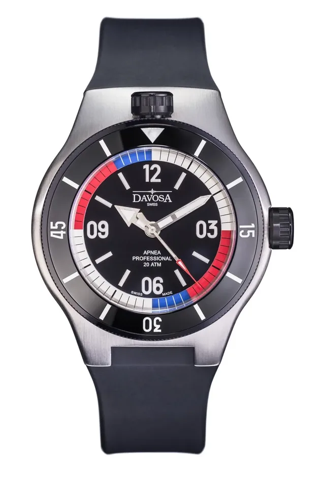 Davosa: Apnea Diver Automatic mit schwarz beschichteter Lünette und Krone