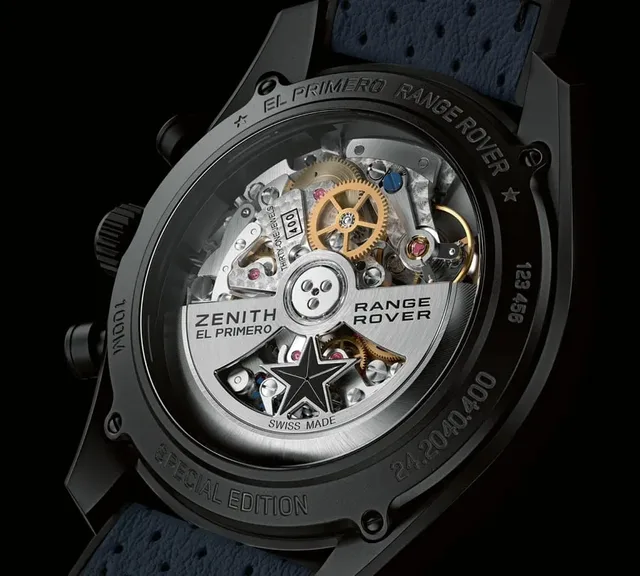 Noch tickt das bekannte El Primero in der Range-Rover-Sonderedition. Für 2017 ist ein neues Chronographenkaliber von Zenith geplant