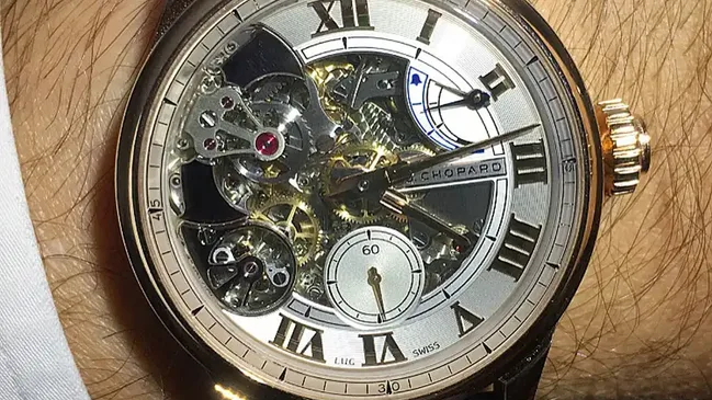 Die Full Strike am Arm: erstes Live-Bild der Chopard-Minutenrepetition