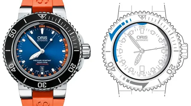 Der Tiefenmesser der Oris Aquis Depth Gauge Edition Chronos