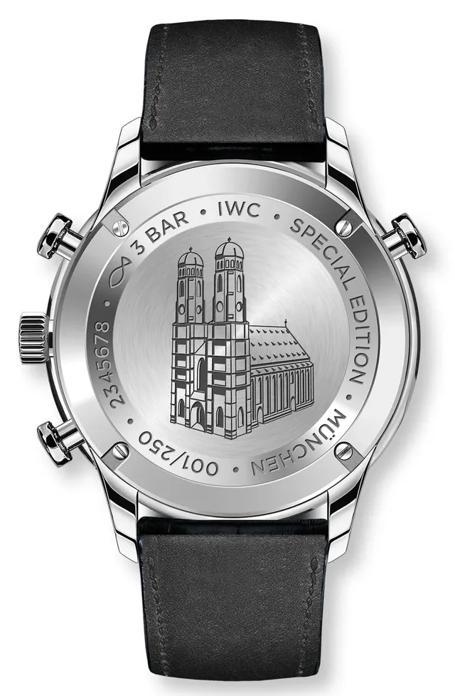IWC Portugieser Chronograph Rattrapante Boutique Munich Gehäuseboden