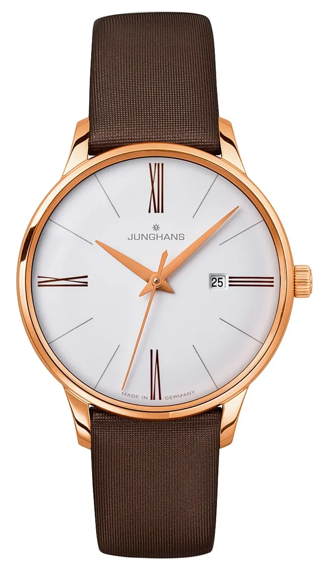 Junghans: Meister Damen mit Lederband in Satinoptik