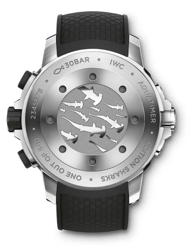 IWC Aquatimer Edition "Sharks" Bodengravur