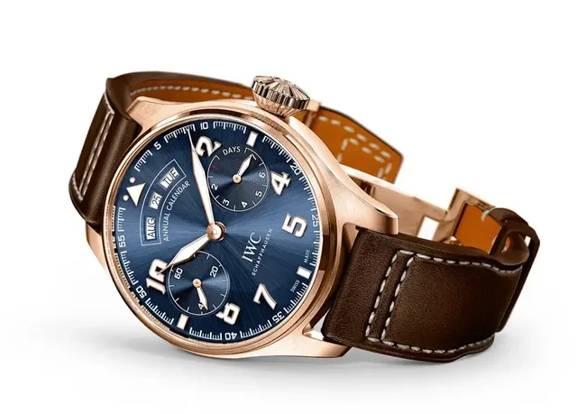 Besonders die Farbkombination der Big Pilot’s Watch Annual Calender Edition “Le Pétit Prince” von IWC hat es Nico Rosberg angetan