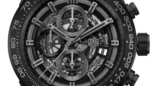 TAG Heuer: Carrera Heuer 01 Full Black Matt CeramicTAG Heuer: Carrera Heuer 01 Full Black Matt Ceramic
