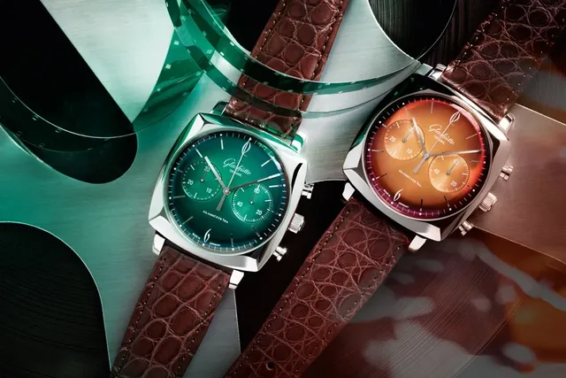 Glashütte Original: Sixties Iconic Square Forest und Tangerine