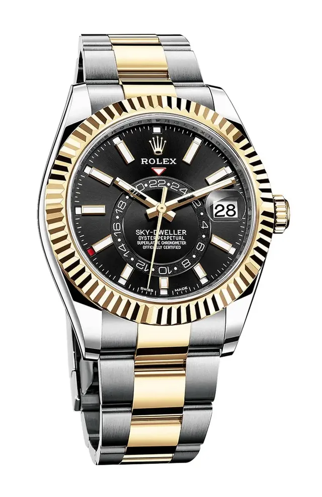 Rolex: Oyster Perpetual Sky-Dweller in Rolesor gelb