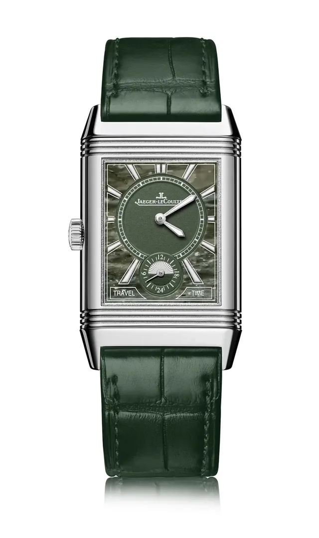 Jaeger-LeCoultre: Reverso Classic Large Duoface Small Second Military Marble